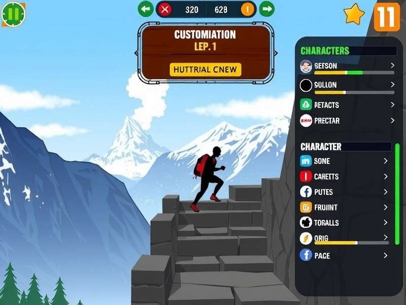 Sikkim Stairway Run gameplay screenshot showing Himalayan landscape